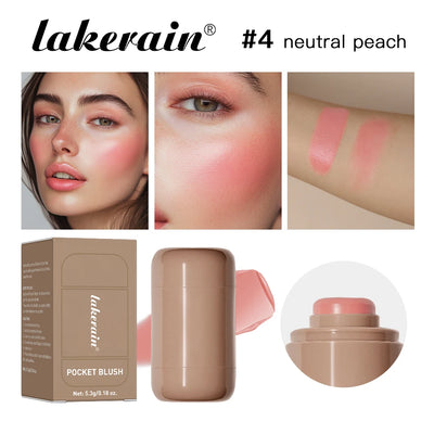3In1 Cheek Lip Tinted Moistured Blush Stick Waterproof Easy Color Rouge Silky Smooth Blusher Cream Matte Contour Makeup