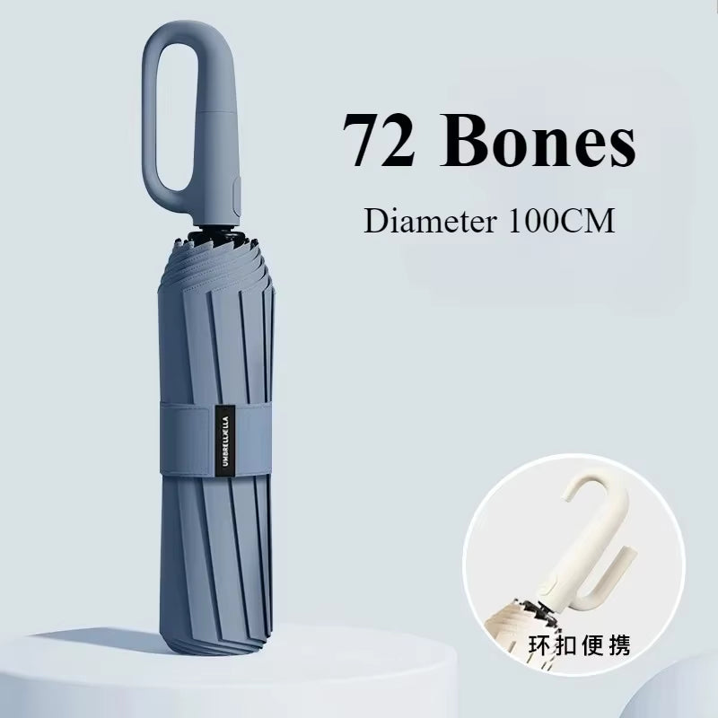 Strong Windproof Automatic Umbrella Sunshade UV Protection Folding Men'S Umbrella Buckle Rain Large Parasol for Women