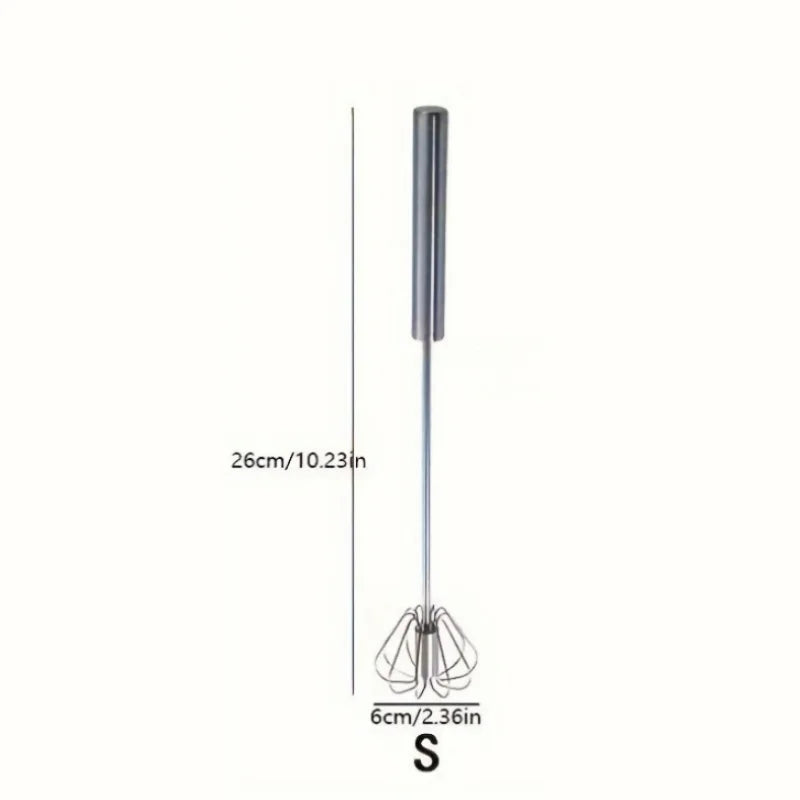 Durable Stainless Steel Semi-Automatic Egg Beater for Effortless Mixing and Beating in Kitchen Baking