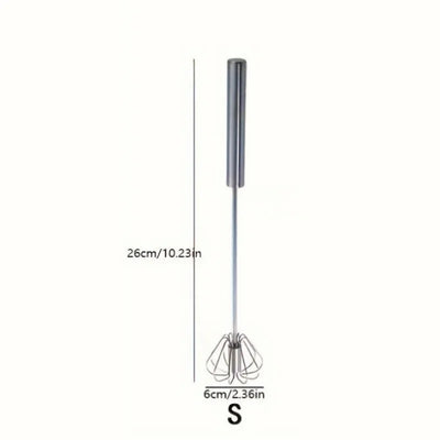 Durable Stainless Steel Semi-Automatic Egg Beater for Effortless Mixing and Beating in Kitchen Baking