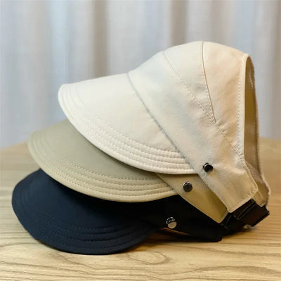 1Pc Women'S Visors Fashion Sun Protection Hats Creative Face Mask Hook Design Hats New Product Summer Sun Hat Apparel Accessorie