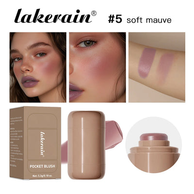 3In1 Cheek Lip Tinted Moistured Blush Stick Waterproof Easy Color Rouge Silky Smooth Blusher Cream Matte Contour Makeup