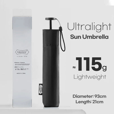 Sun Flat Mini Umbrella UV Protection 210G Ultralight Folding Pocket Umbrellas Rain Women Windproof 6 Ribs Umbrella Clear Parasol
