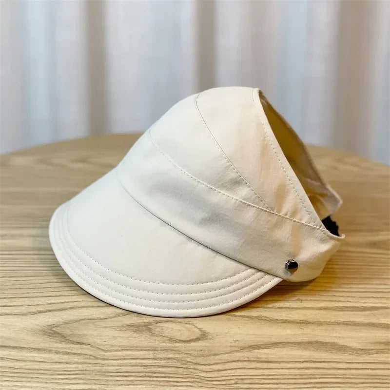 1Pc Women'S Visors Fashion Sun Protection Hats Creative Face Mask Hook Design Hats New Product Summer Sun Hat Apparel Accessorie