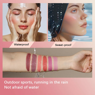 3In1 Cheek Lip Tinted Moistured Blush Stick Waterproof Easy Color Rouge Silky Smooth Blusher Cream Matte Contour Makeup