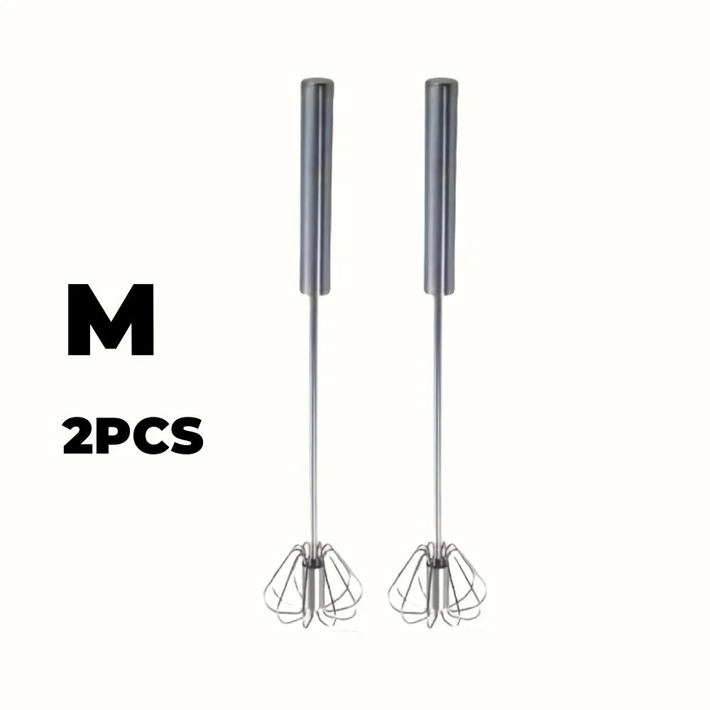 Durable Stainless Steel Semi-Automatic Egg Beater for Effortless Mixing and Beating in Kitchen Baking